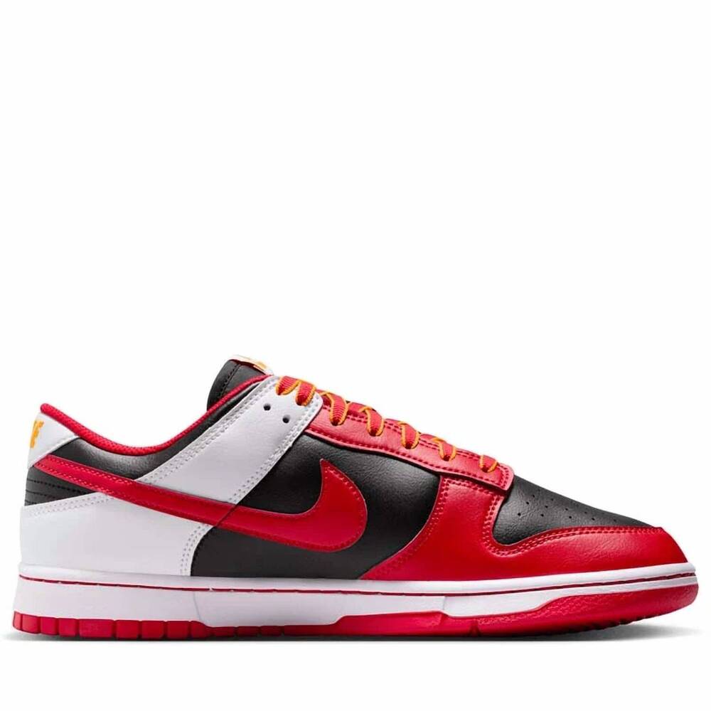 NEW NIKE men's dunk low retro shoes in black uni red